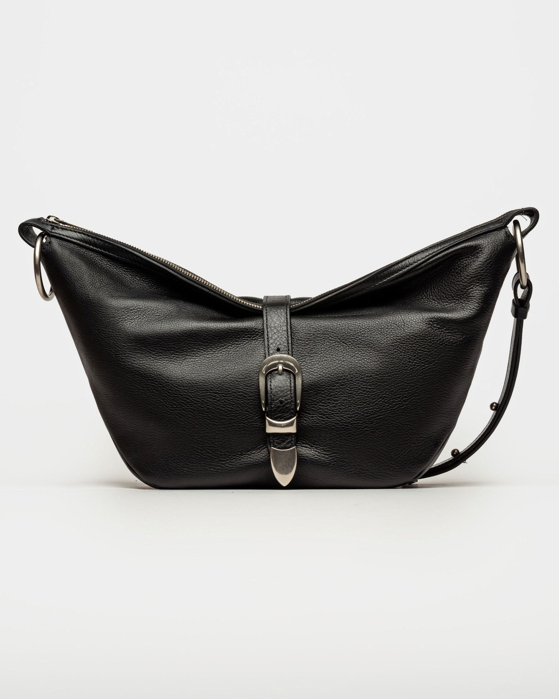 BOLSO BOOM EN CUERO LISO SATINADO
