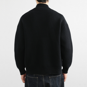 Waffle Zippered Sweater