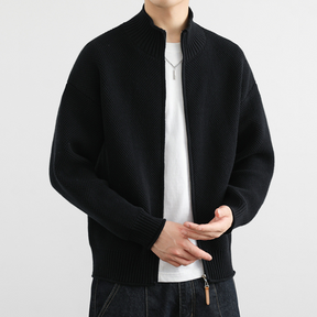 Waffle Zippered Sweater