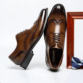 Baroque Perforated Leather Oxfords