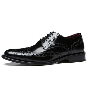 Baroque Perforated Leather Oxfords