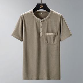 Alpine Waffle-Knit Henley