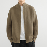 Waffle Zippered Sweater