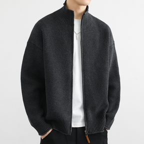 Waffle Zippered Sweater