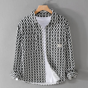 Abstract Collared Shirt