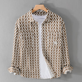Abstract Collared Shirt