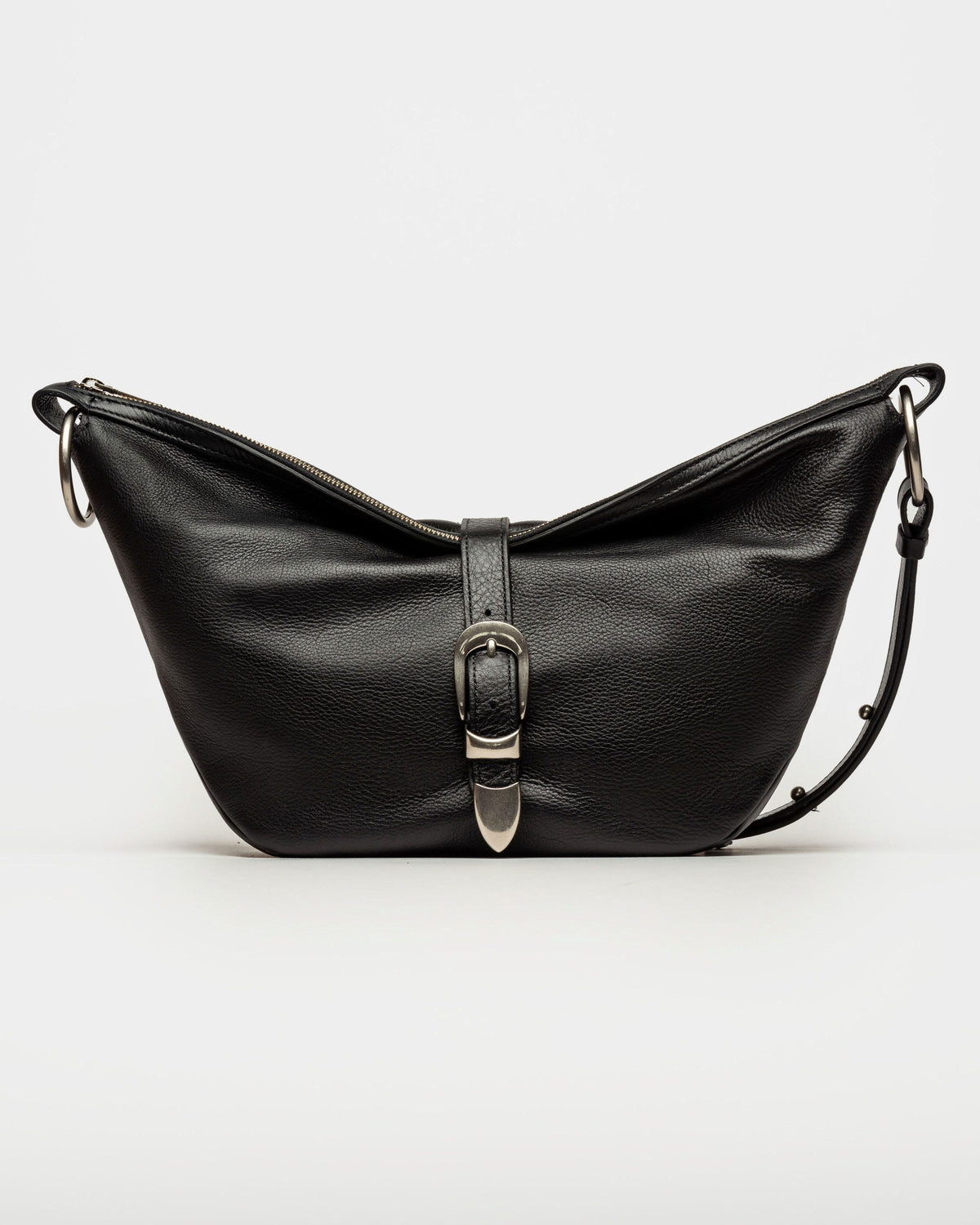 BOLSO BOOM EN CUERO LISO SATINADO