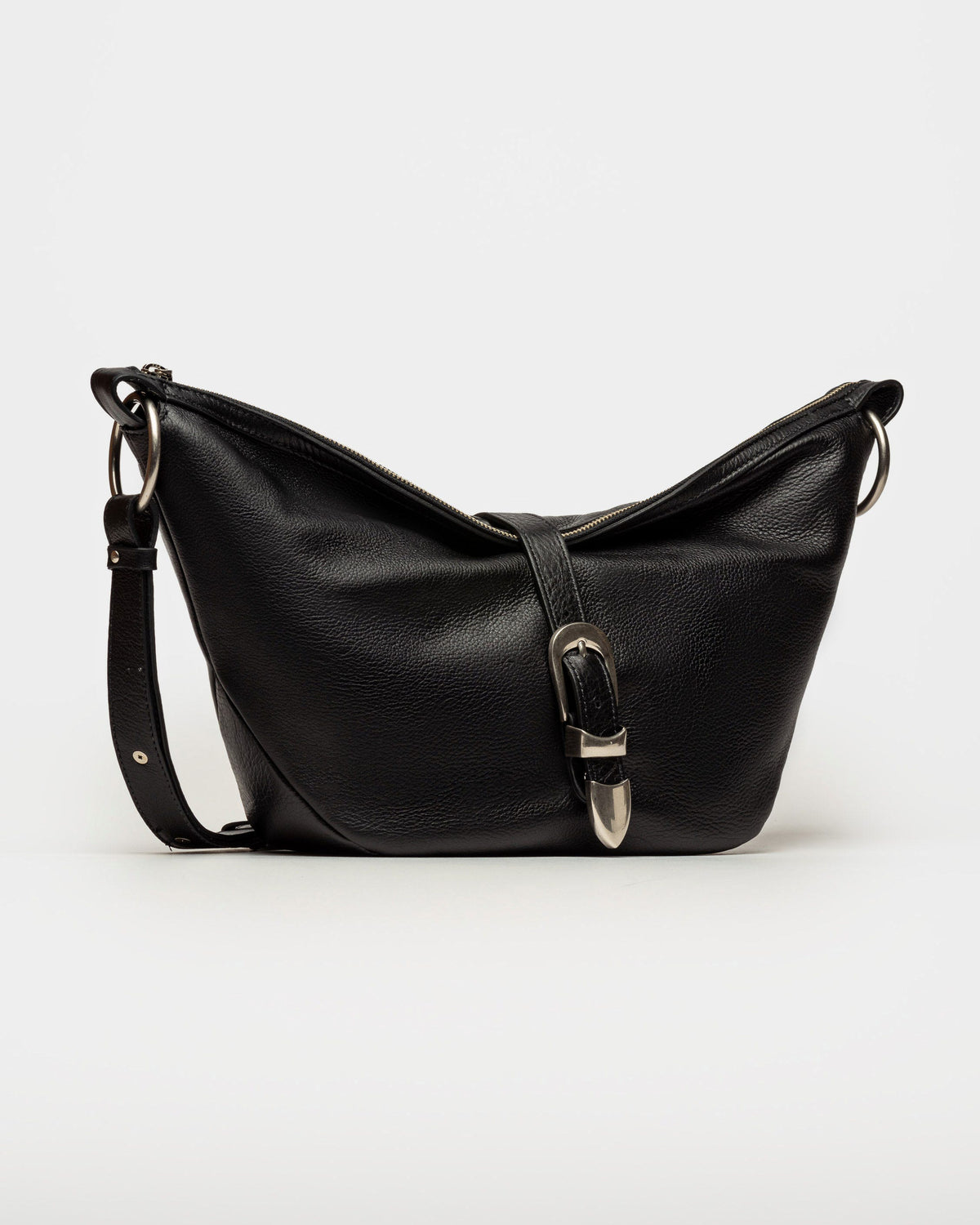 BOLSO BOOM EN CUERO LISO SATINADO