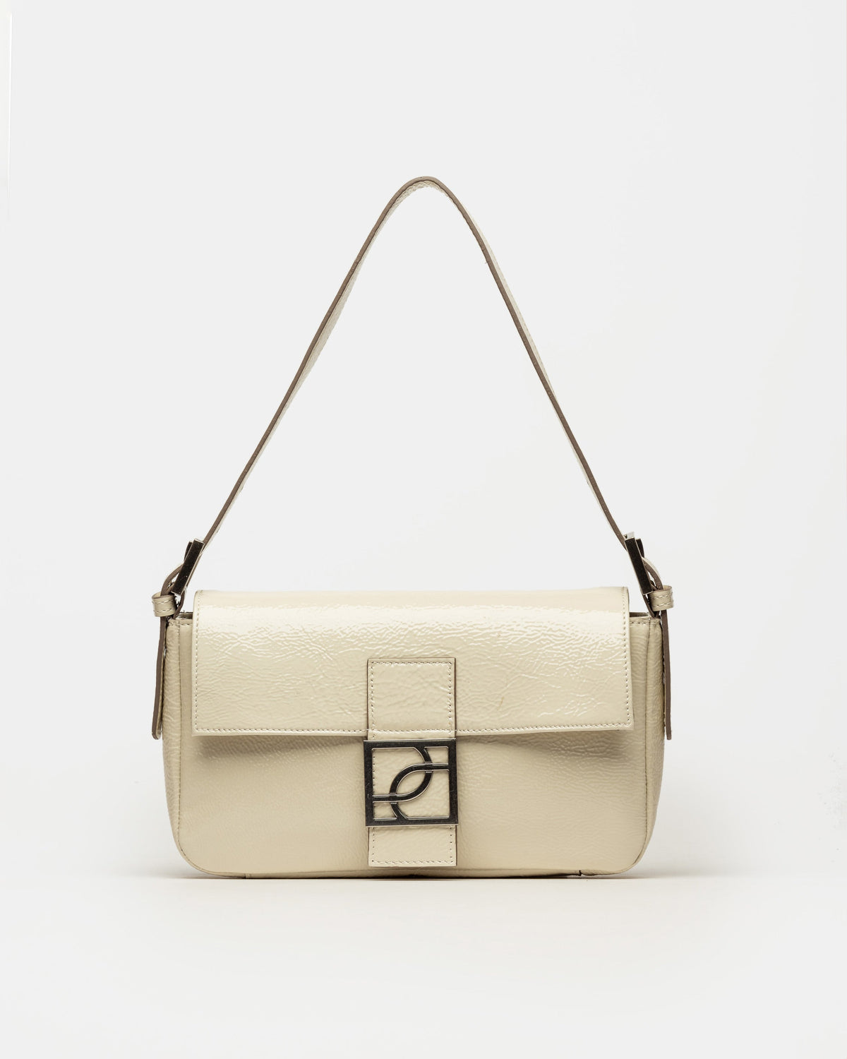 CARTERA AL HOMBRO NATURE EN CUERO CHAROL