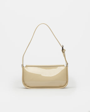 CARTERA AL HOMBRO LUV EN EFECTO CUERO CHAROL