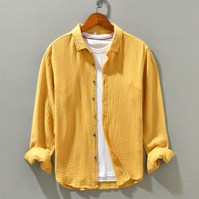 Aegean Crinkle Cotton Shirt