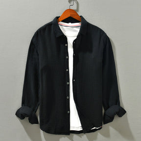 Aegean Crinkle Cotton Shirt