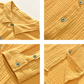 Aegean Crinkle Cotton Shirt