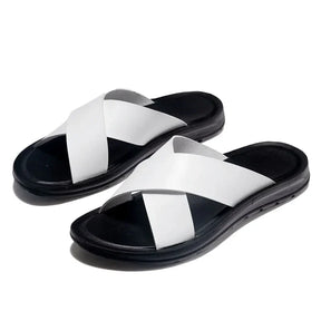 Villano Leather Slide Sandals