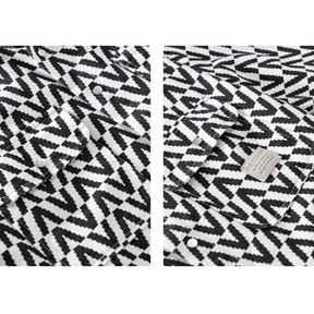 Abstract Collared Shirt