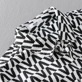 Abstract Collared Shirt
